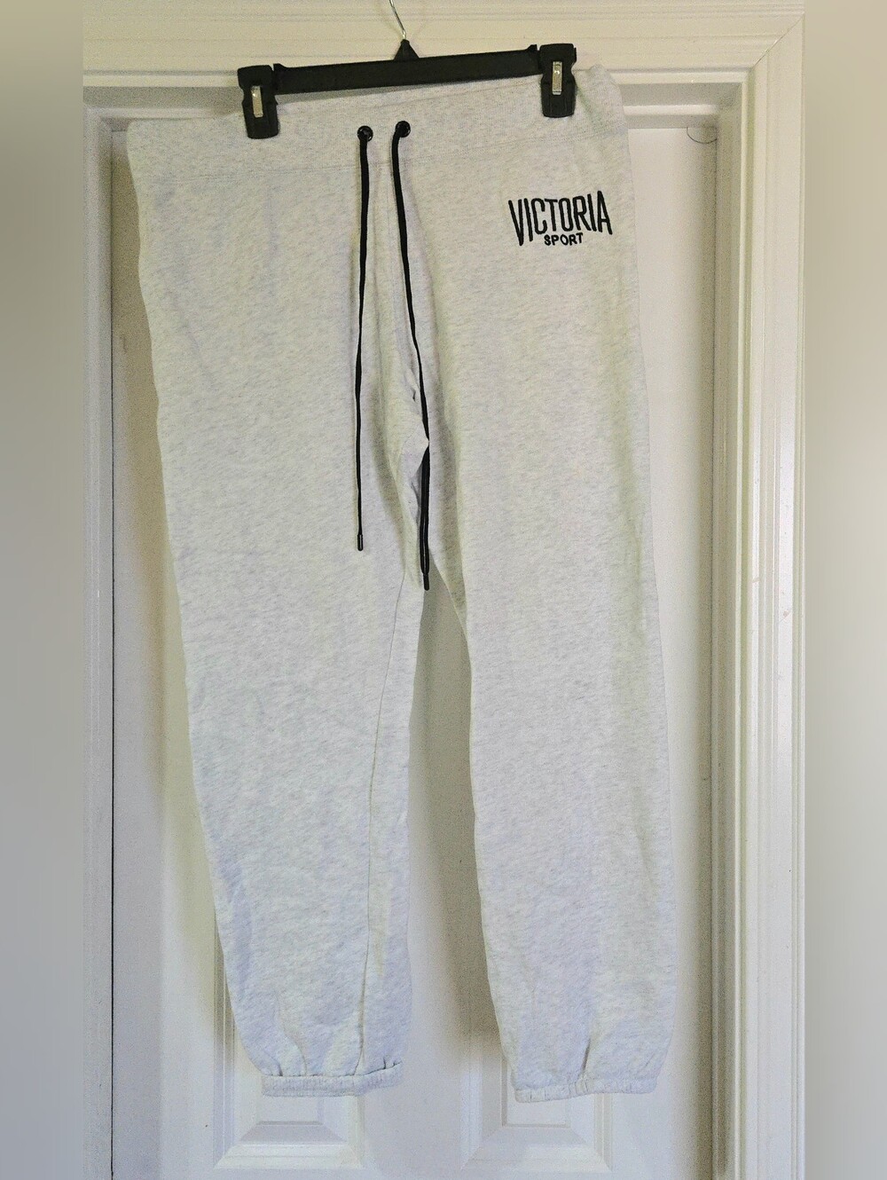 Victoria's Secret Women's Heather Gray Drawstring Track Joggers VS Sport Large